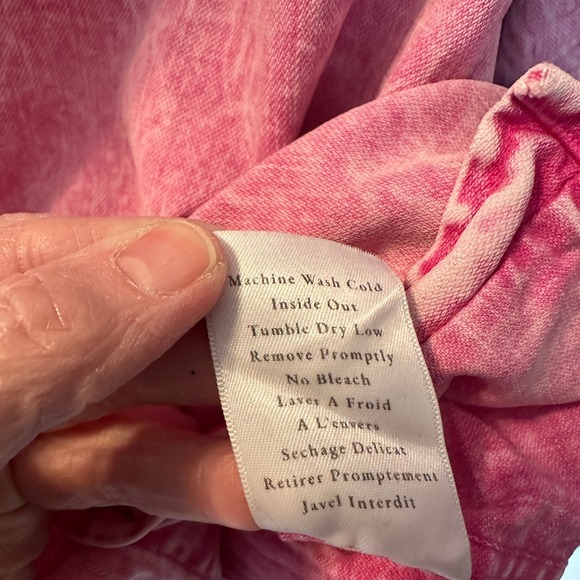 Frank & Eileen Eileen Pink Acid Wash Cotton Button Up Shirt XS - Picture 6 of 16